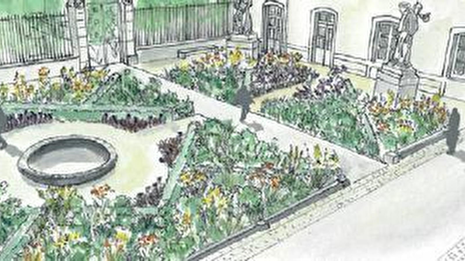 Hôtel-Dieu - Hospices de Beaune - Rendez-vous aux jardins - Echos polychromes, ein Krankenhausgarten
