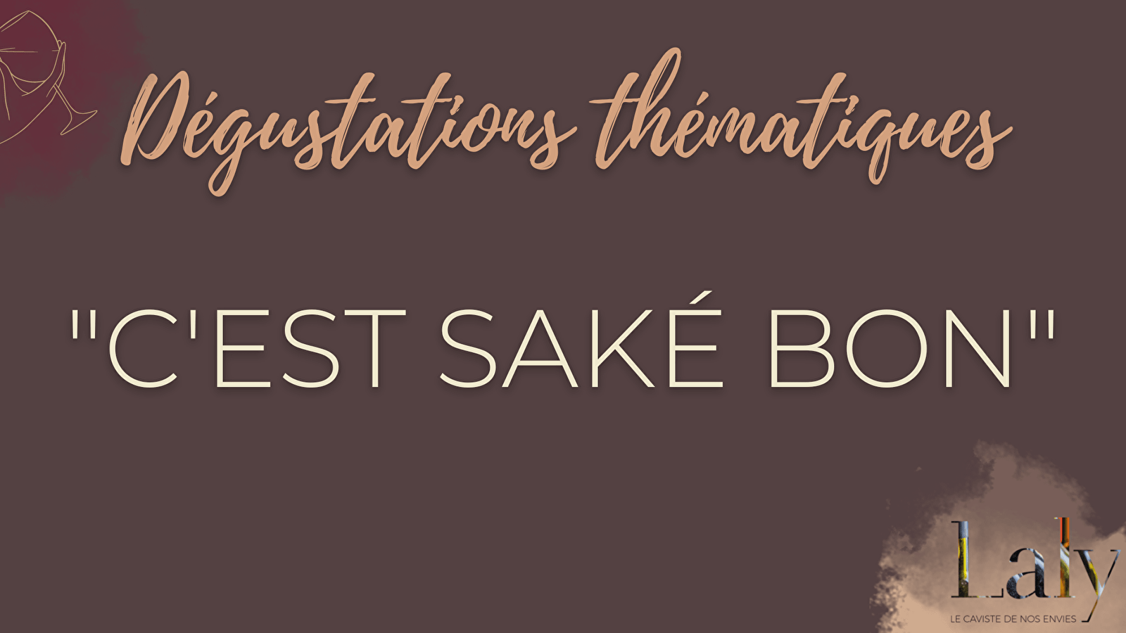 Sake-Verkostung 'C'est saké bon' (Es ist guter Sake)