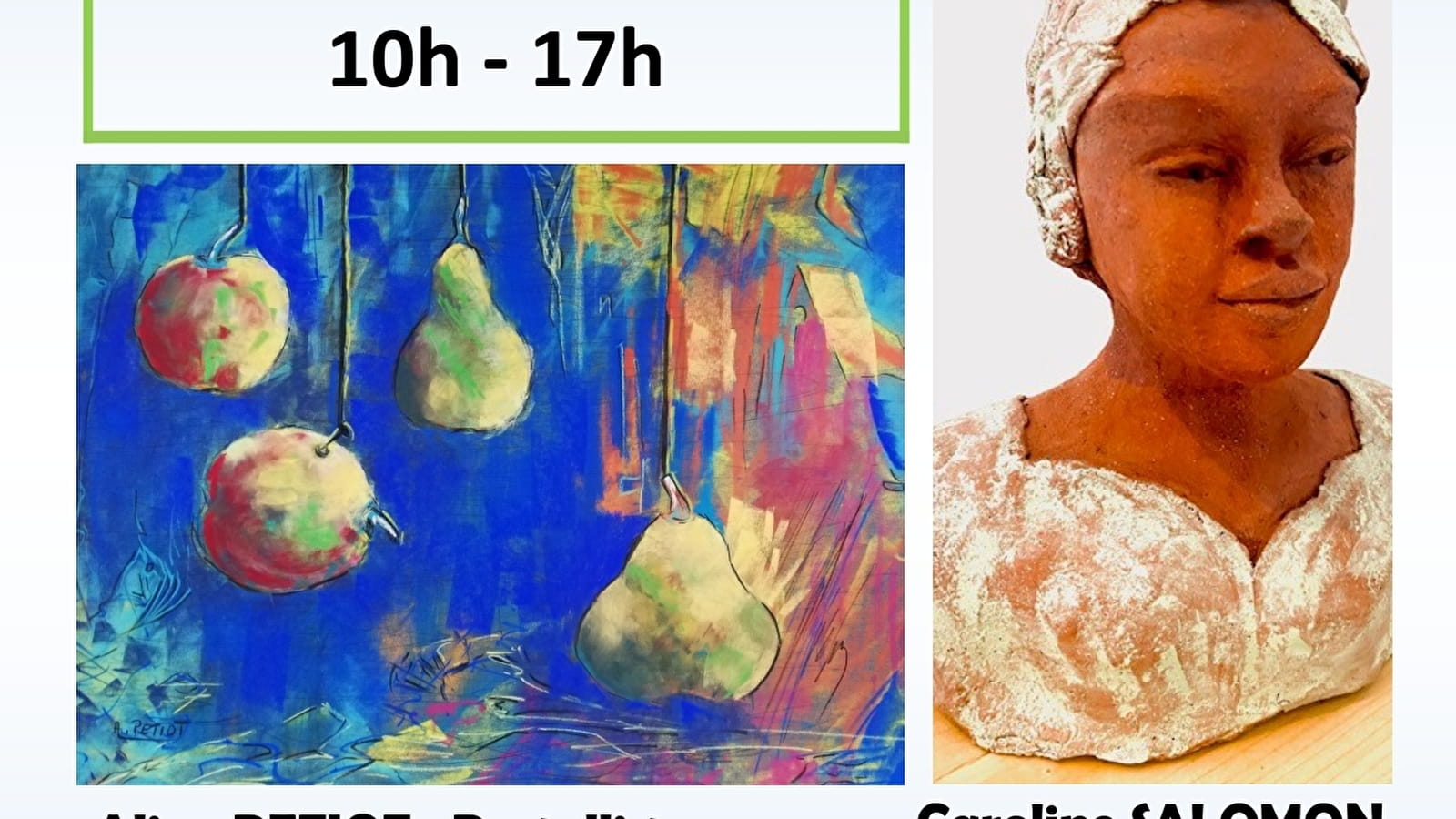 Ausstellung: Aline Petiot (Pastell) und Caroline Salomon (Keramik)