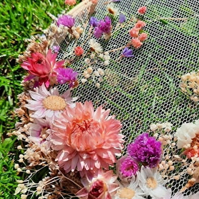 Workshop Sticken mit getrockneten Blumen