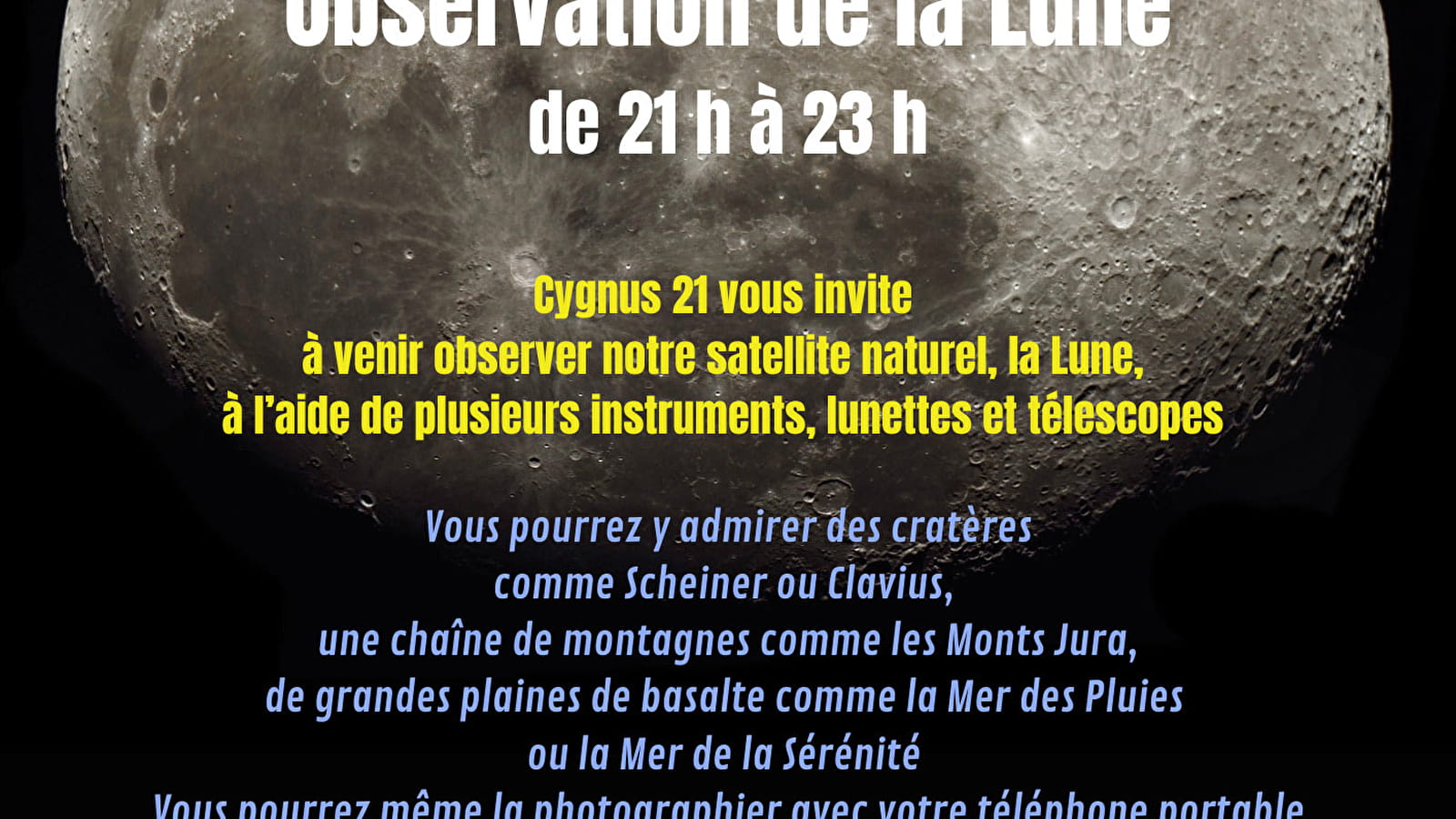 Nacht der Museen: Mondbeobachtung mit dem Verein Cygnus 21