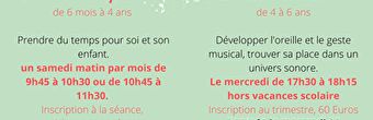 Ateliers musique - Eveil musical de 4 à 6 ans - LUGNY