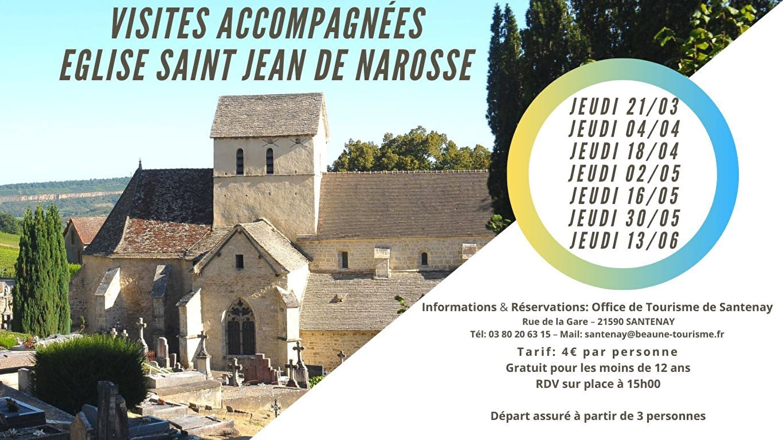 Begleitete Besichtigungen der Kirche Saint Jean de Narosse